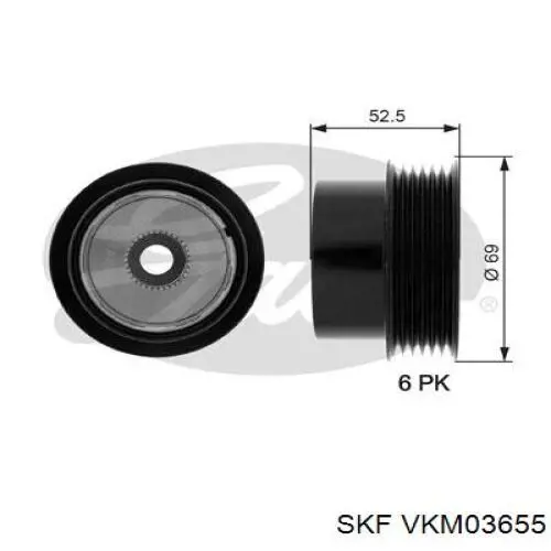 VKM03655 SKF polea del alternador