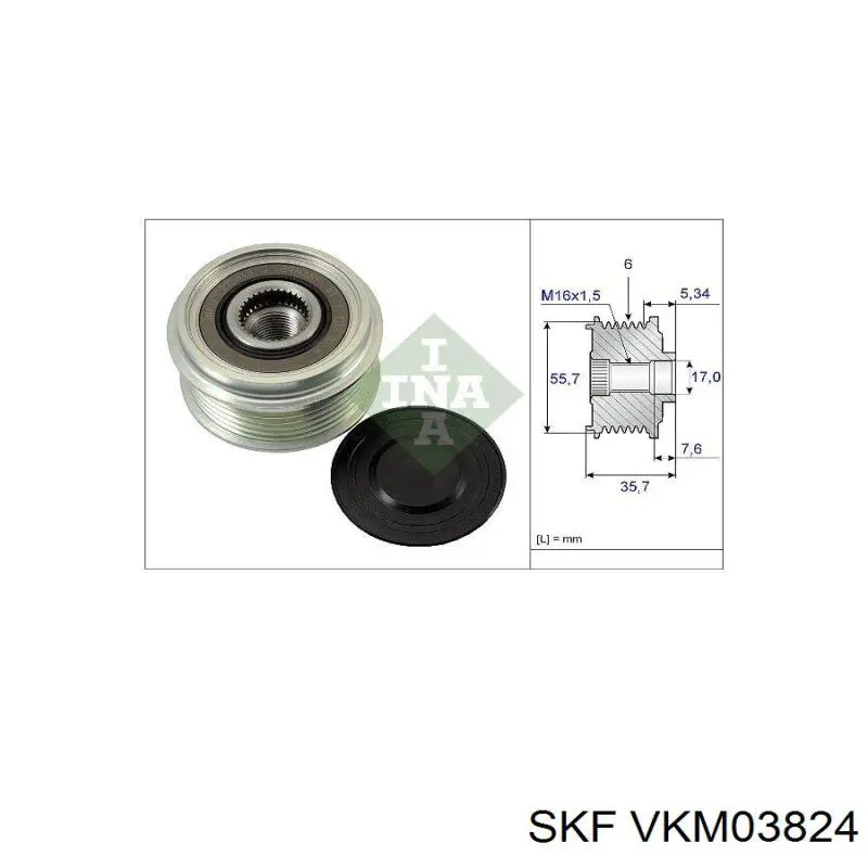 Polea rueda libre SKF VKM03824 precio, desde 35,62 EUR