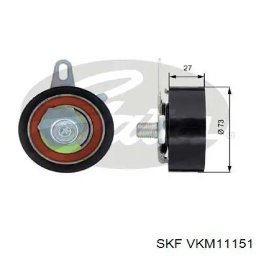 VKM 11151 SKF polea tensora, correa dentada, bomba de alta presión