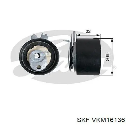 VKM16136 SKF tensor correa distribución