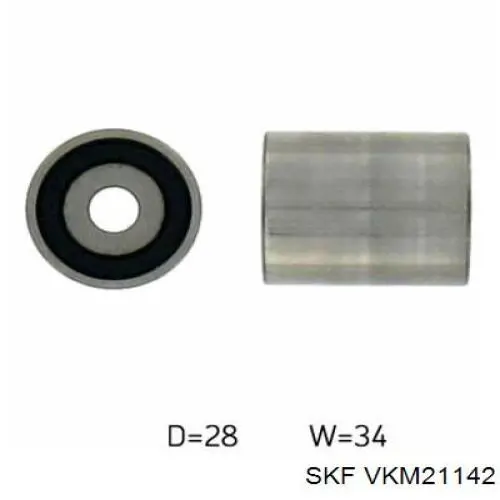 VKM21142 SKF rodillo intermedio de correa dentada