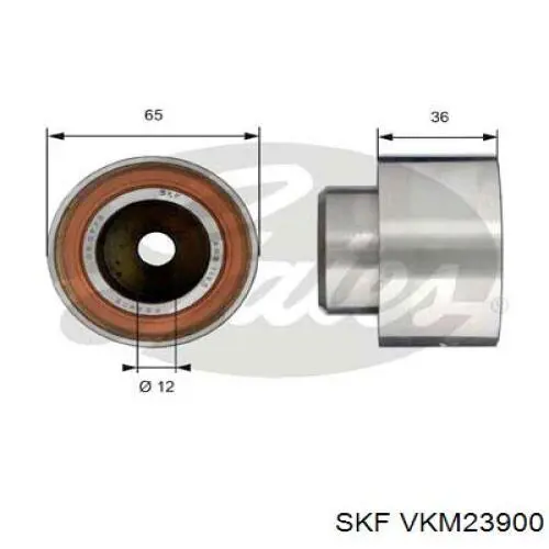VKM23900 SKF rodillo intermedio de correa dentada