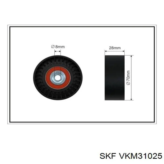 VKM 31025 SKF polea tensora, correa poli v