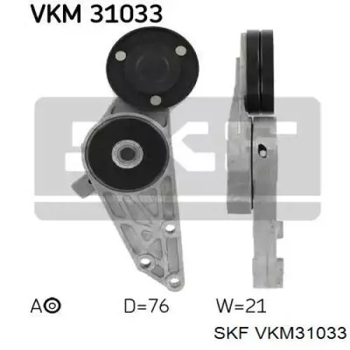 VKM 31033 SKF tensor de correa poli v