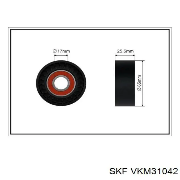 VKM31042 SKF tensor de correa, correa poli v