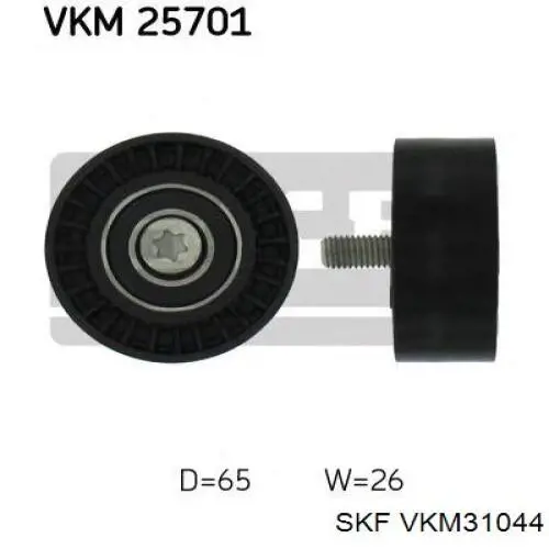 VKM 31044 SKF polea inversión / guía, correa poli v