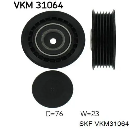 VKM31064 SKF polea tensora, correa poli v