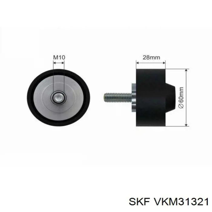 VKM31321 SKF polea inversión / guía, correa poli v