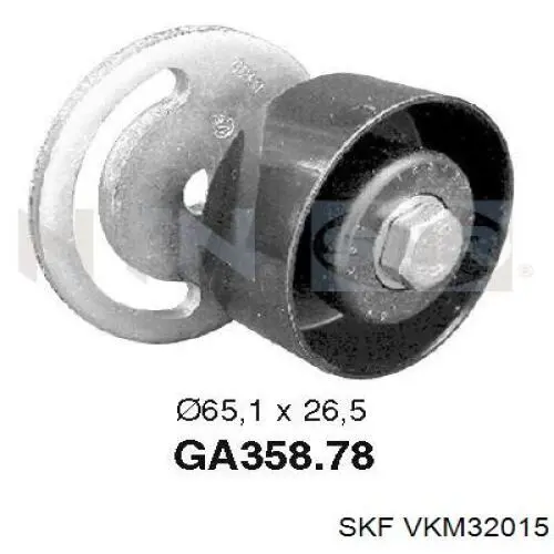 VKM 32015 SKF tensor de correa, correa poli v