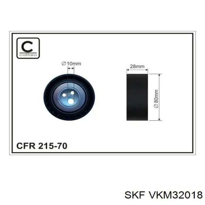 VKM32018 SKF polea tensora, correa poli v