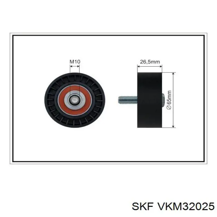 VKM32025 SKF rodillo, correa trapecial poli v