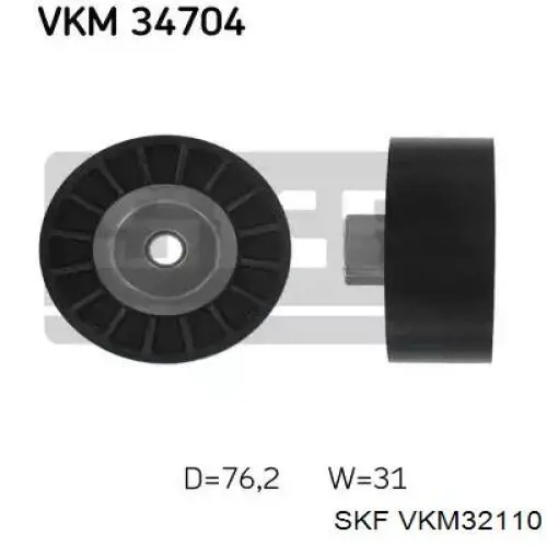 VKM32110 SKF polea inversión / guía, correa poli v