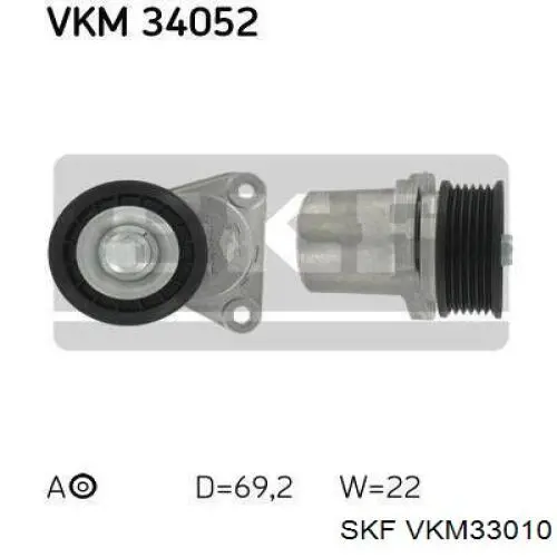 Comprar VKM33010 SKF Polea tensora, correa poli V