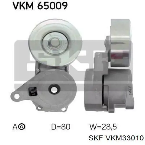Polea tensora correa poli V VKM33010 SKF