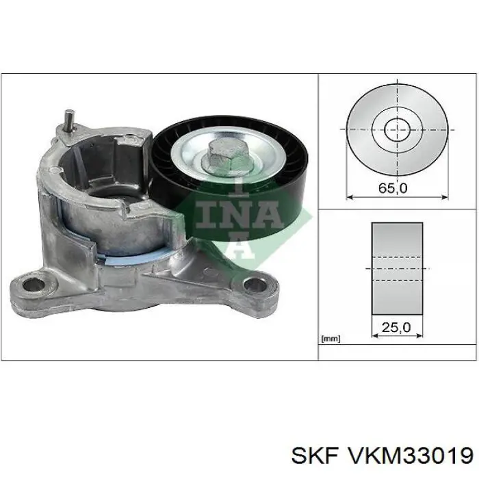 VKM 33019 SKF tensor de correa, correa poli v