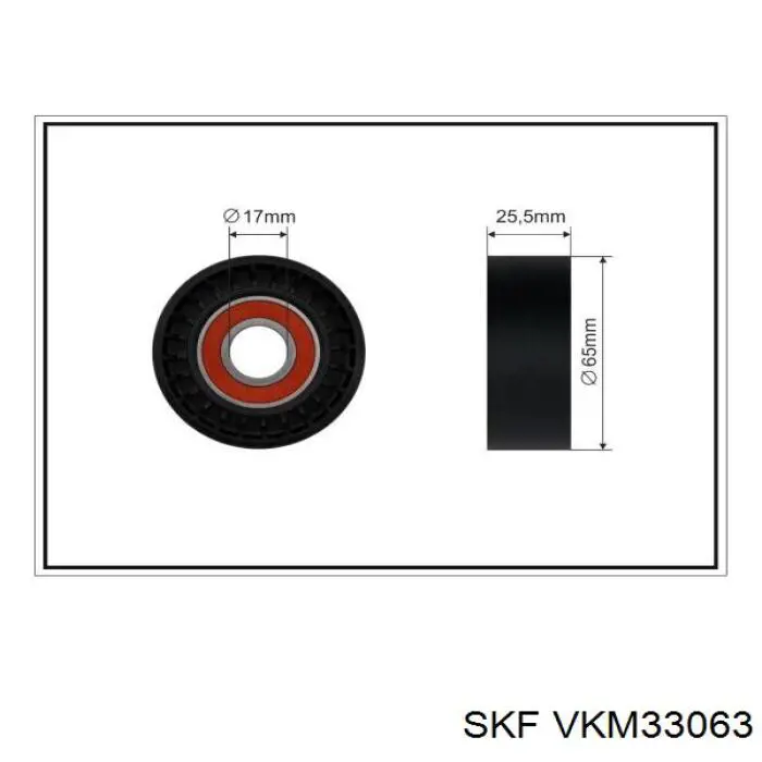 VKM33063 SKF tensor de correa, correa poli v
