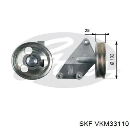 VKM33110 SKF polea inversión / guía, correa poli v