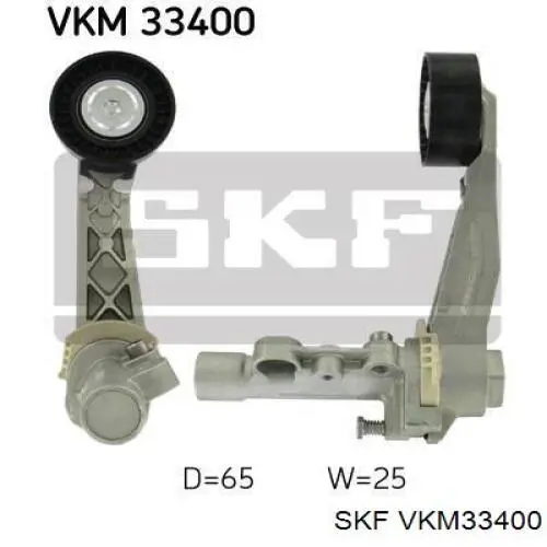 VKM33400 SKF tensor de correa, correa poli v