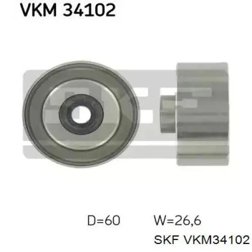 Polea inversión/guía, correa auxiliar servicios SKF VKM34102 precio, desde 18,17 EUR