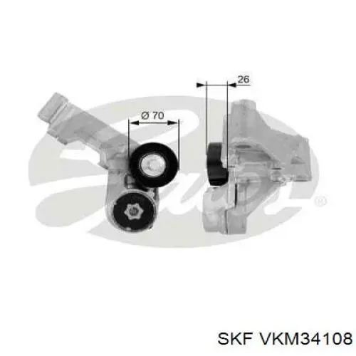 Tensor de la correa trapecial SKF VKM34108 precio, desde 68,76 EUR