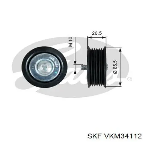 VKM34112 SKF polea inversión / guía, correa poli v