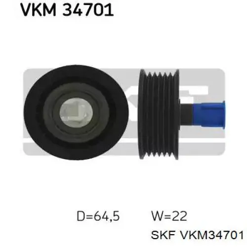 Polea inversión/guía, correa auxiliar servicios SKF VKM34701 precio, desde 10,78 EUR