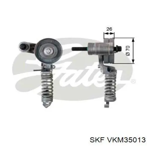 Tensor de la correa trapecial poli v SKF VKM35013