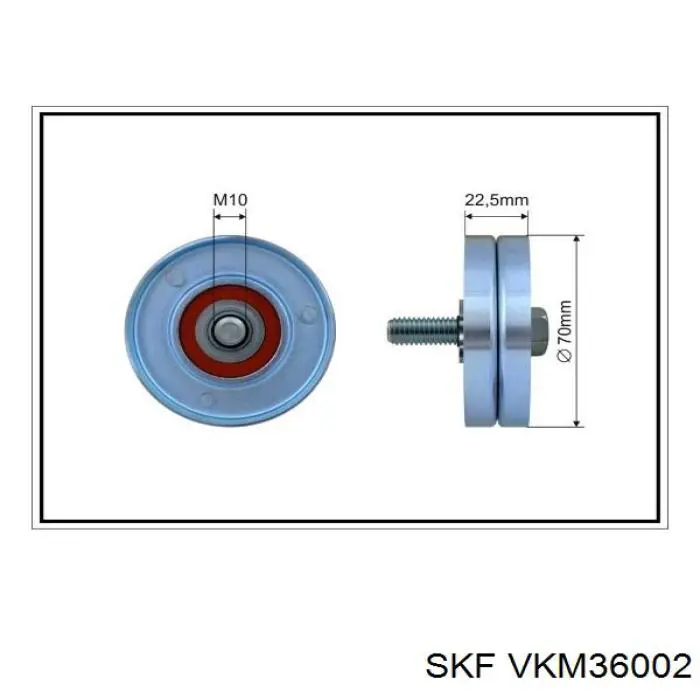 VKM36002 SKF polea inversión / guía, correa poli v