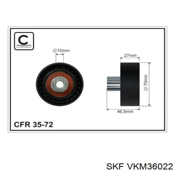 VKM 36022 SKF polea inversión / guía, correa poli v