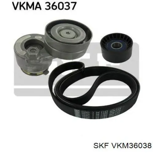 VKM 36038 SKF polea inversión / guía, correa poli v