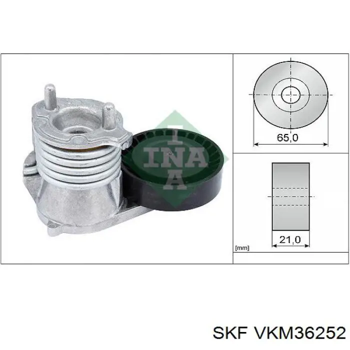 VKM 36252 SKF tensor de correa, correa poli v