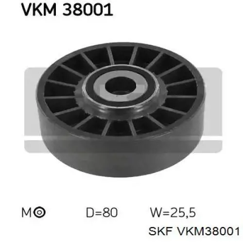 VKM 38001 SKF polea tensora, correa poli v