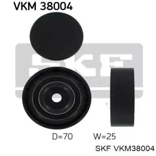 VKM 38004 SKF polea inversión / guía, correa poli v