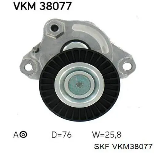 VKM38077 SKF tensor de correa, correa poli v