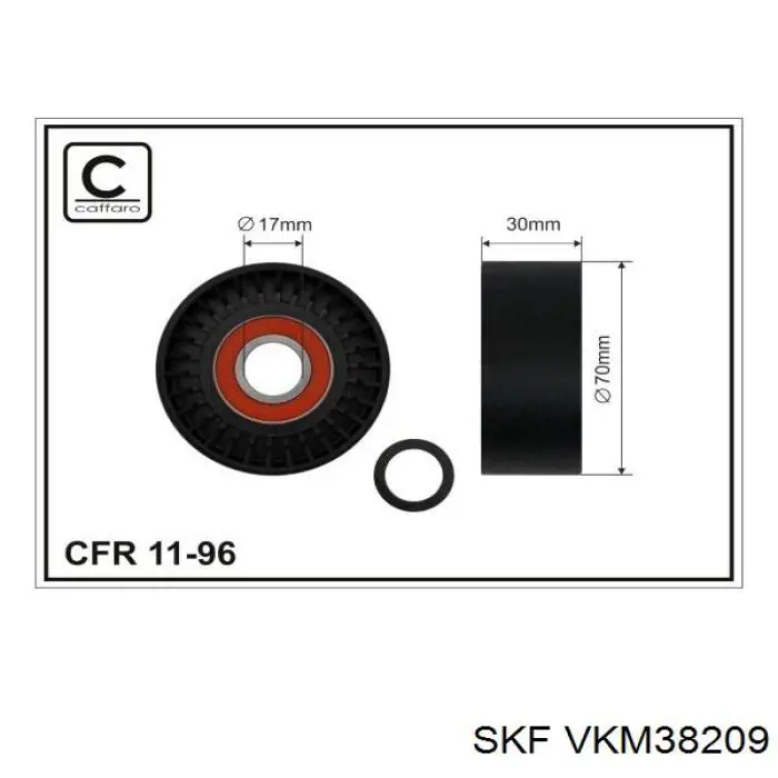 VKM38209 SKF tensor de correa poli v