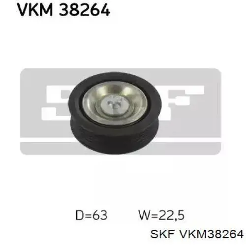 VKM 38264 SKF polea inversión / guía, correa poli v