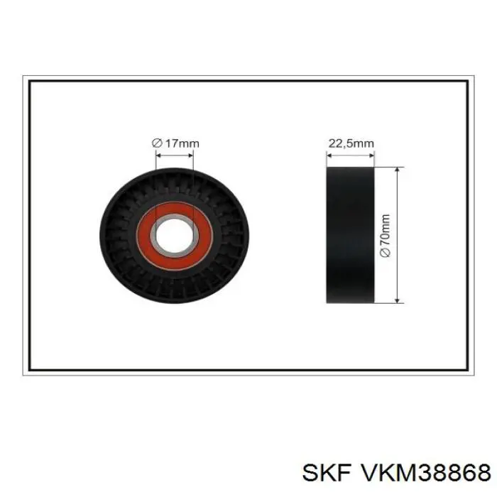 VKM 38868 SKF polea tensora, correa poli v