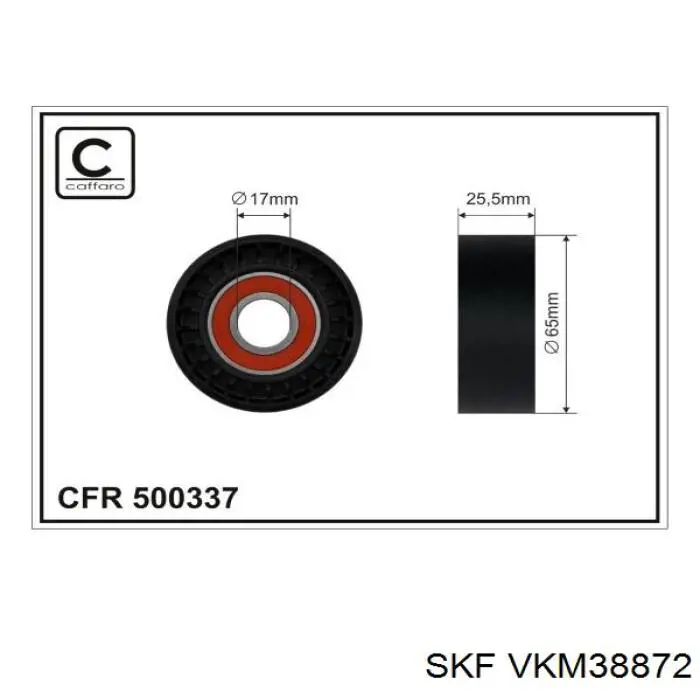 VKM 38872 SKF tensor de correa, correa poli v