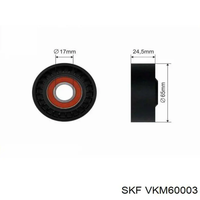 Tensor de la correa trapecial poli v SKF VKM60003
