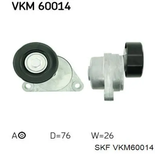 VKM 60014 SKF tensor de correa poli v