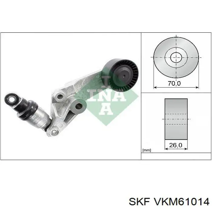 Tensor de correa, correa poli V Toyota Corolla E12