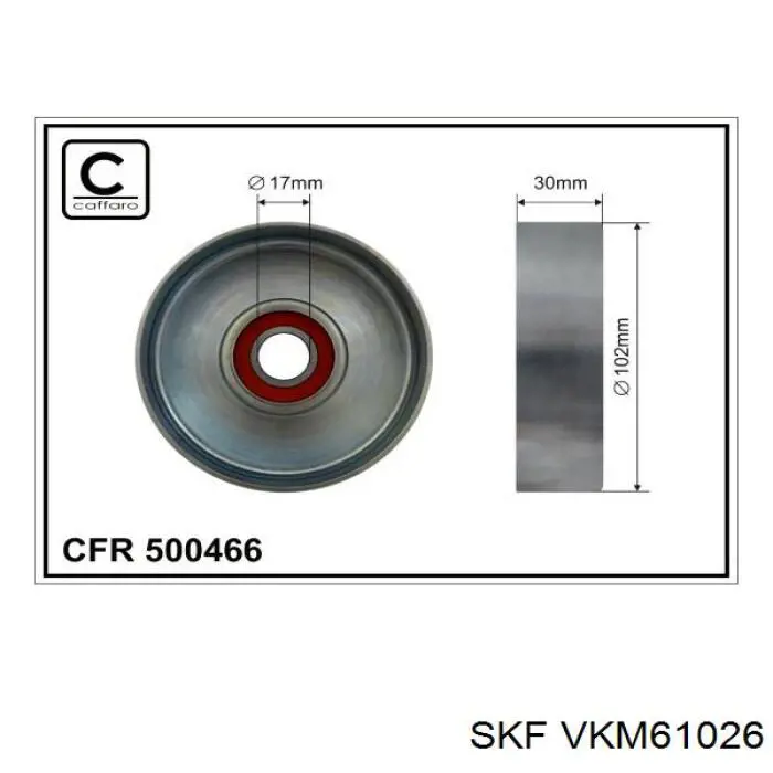 VKM 61026 SKF tensor de correa, correa poli v