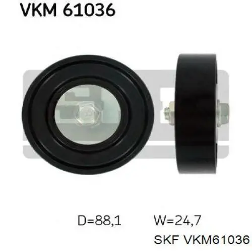 VKM 61036 SKF rodillo, correa trapecial poli v