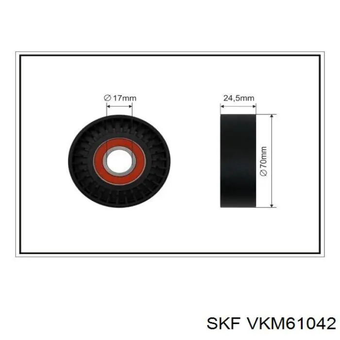 VKM61042 SKF polea tensora correa poli v