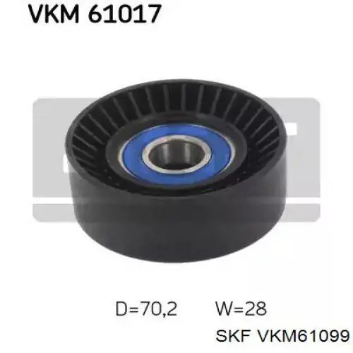 Tensor de la correa trapecial SKF VKM61099 precio, desde 81,31 EUR