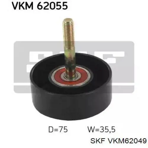 Rodillo tensor correa poli V SKF VKM62049 precio, desde 36,06 EUR
