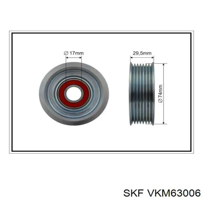 VKM 63006 SKF polea inversión / guía, correa poli v