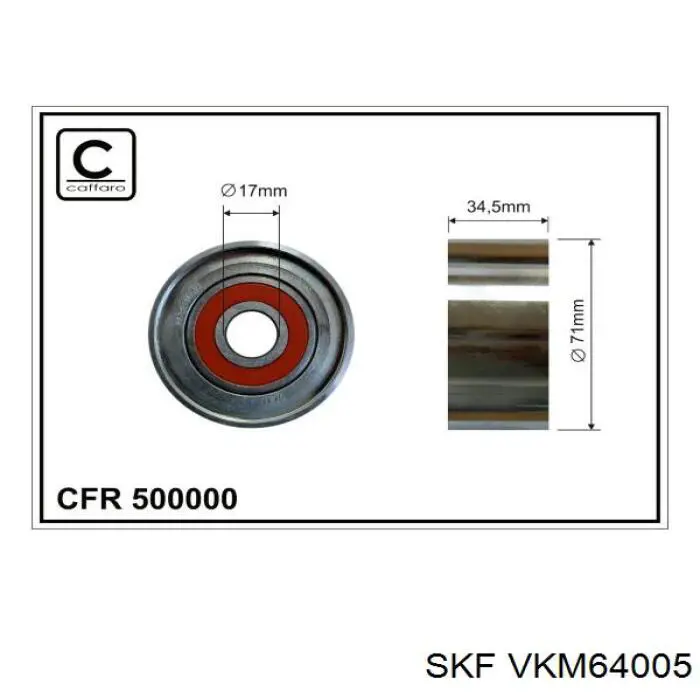 VKM 64005 SKF polea inversión / guía, correa poli v
