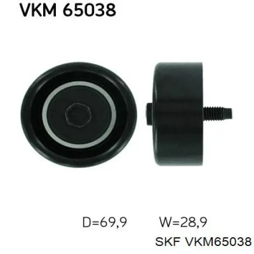 VKM 65038 SKF polea inversión / guía, correa poli v