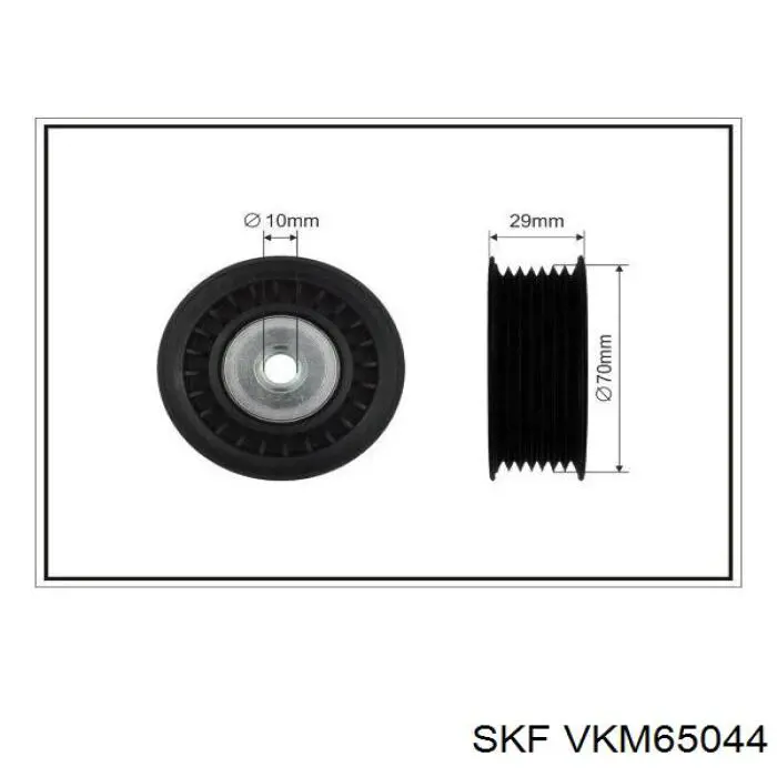 VKM 65044 SKF polea inversión / guía, correa poli v